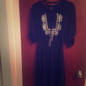 Navy boho dress